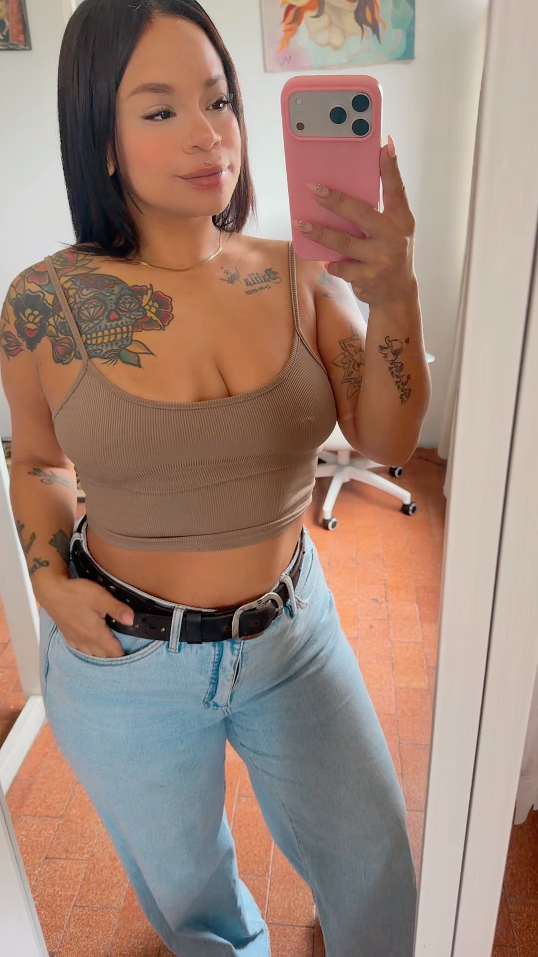 Real girl waiting for a random video chat